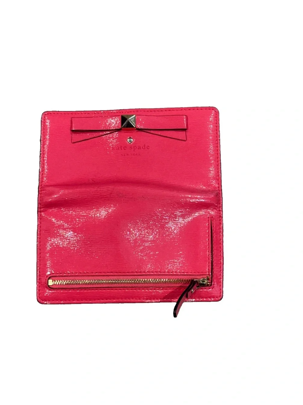 KATE SPADE BEACON COURT ANGELICA STRAWBERRY PINK Wallet ID/CC SLOTS/COIN ZIPPER